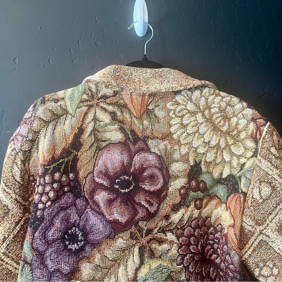 Vintage Paco soler women jacket/ coat Size: S/M color : beige: floral print - Picture 5 of 9